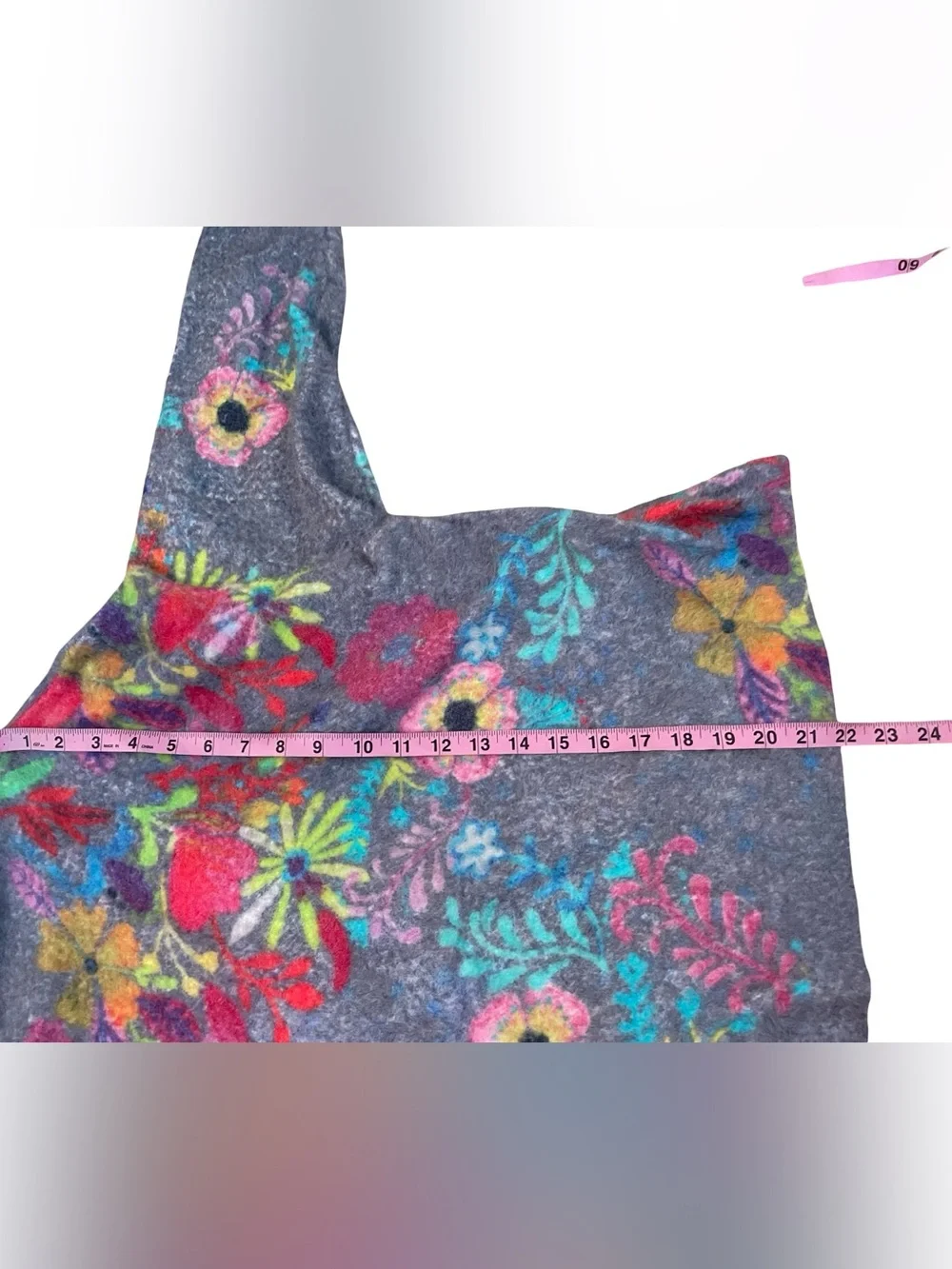 NATURAL LIFE FUZZY FLORAL MOCK NECK SWEATER L/XL - Picture 13 of 13